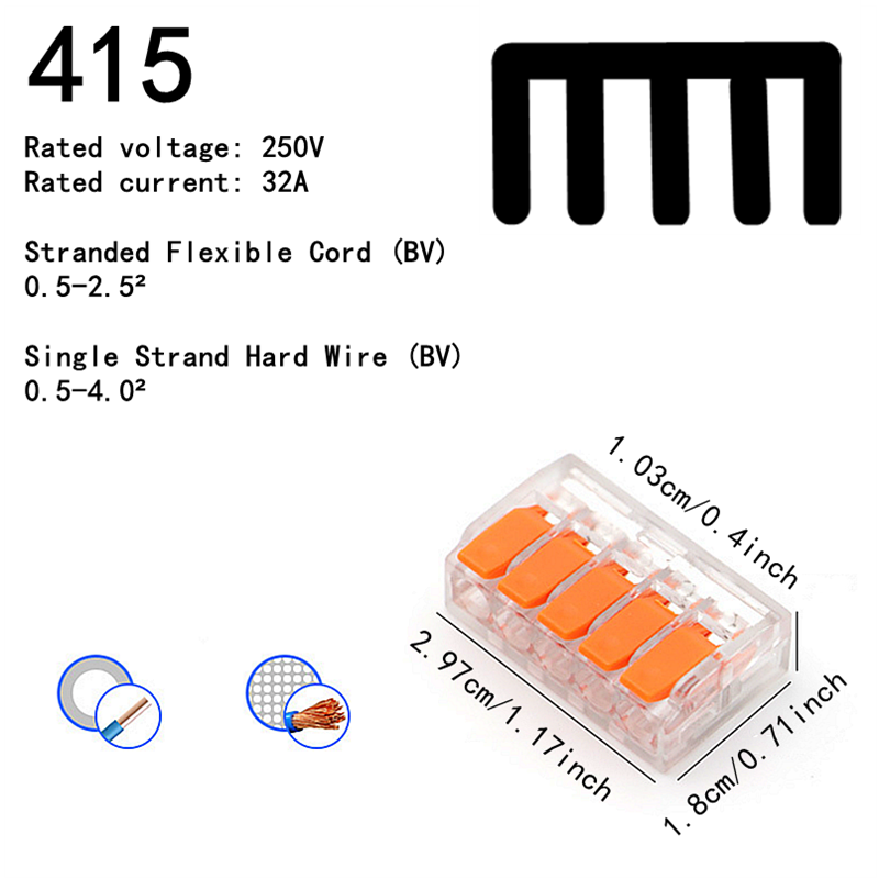 Quick Plug-in Terminals, Universal Wire Connector for Electrical Equipment