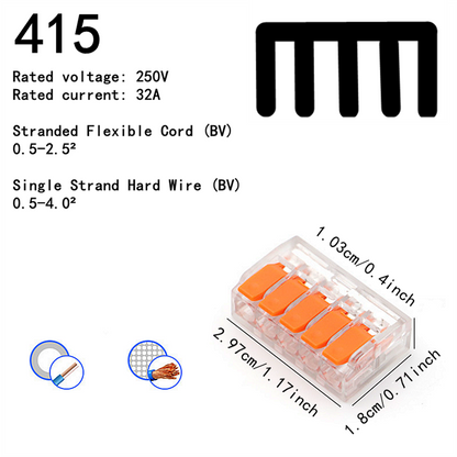 Quick Plug-in Terminals, Universal Wire Connector for Electrical Equipment