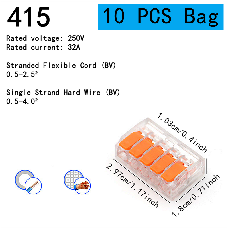 Quick Plug-in Terminals, Universal Wire Connector for Electrical Equipment