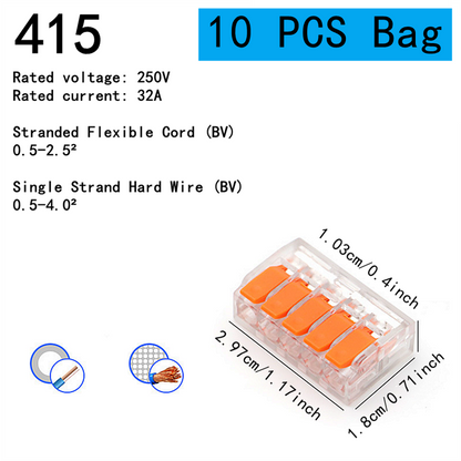 Quick Plug-in Terminals, Universal Wire Connector for Electrical Equipment