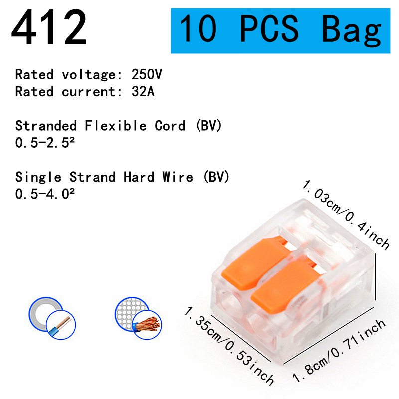 Quick Plug-in Terminals, Universal Wire Connector for Electrical Equipment