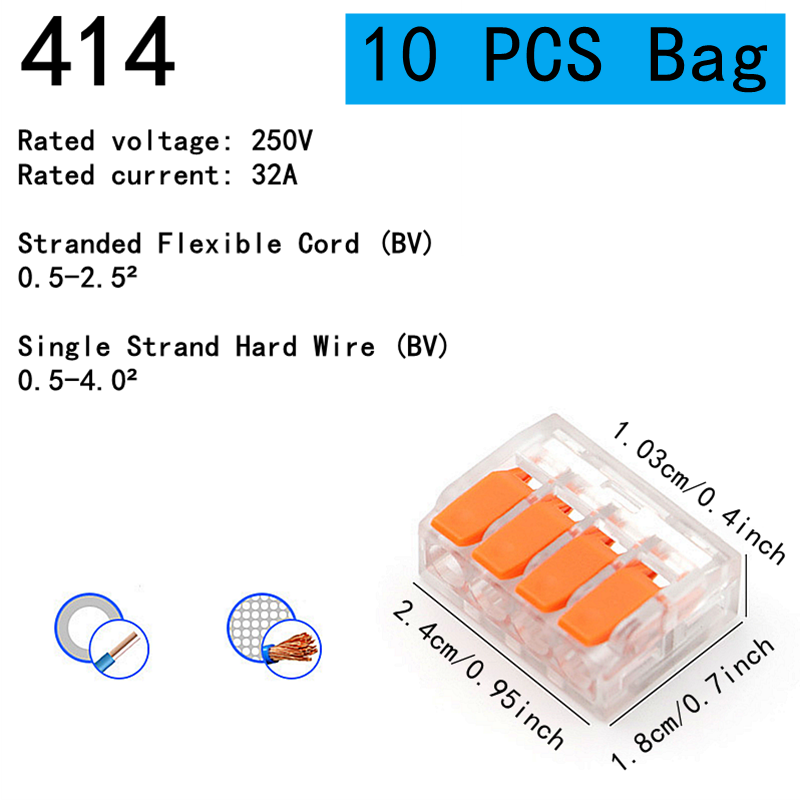 Quick Plug-in Terminals, Universal Wire Connector for Electrical Equipment