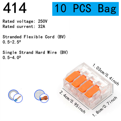 Quick Plug-in Terminals, Universal Wire Connector for Electrical Equipment