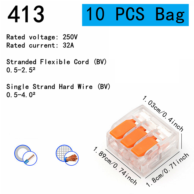 Quick Plug-in Terminals, Universal Wire Connector for Electrical Equipment
