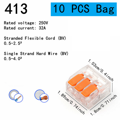 Quick Plug-in Terminals, Universal Wire Connector for Electrical Equipment