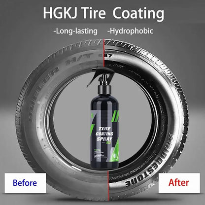 Blackening Ceramic Coating Spray For Car Tires Liquid Refurbishing Agent Tire Shine And Protection
