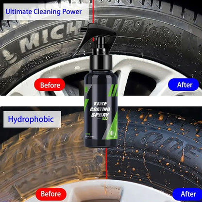 Blackening Ceramic Coating Spray For Car Tires Liquid Refurbishing Agent Tire Shine And Protection