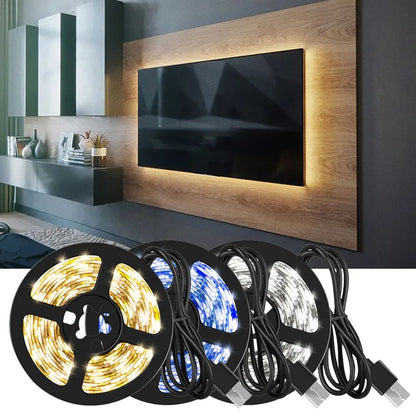 USB LED Strip Lights, Ambient Neon Wall Lamps for Bedroom, Closet, and Holiday Decor