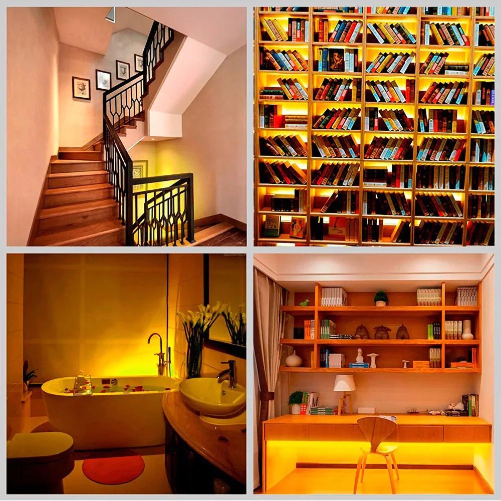 USB LED Strip Lights Ambient Neon Wall Lamps For Bedroom Closet And Holiday Decor 5