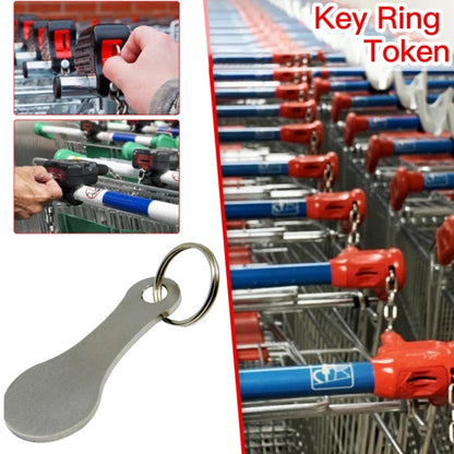 Decorative Keychain With Shopping Cart Tokens Durable Metal Trolley Coin Holder Lightweight  Rustpr 2