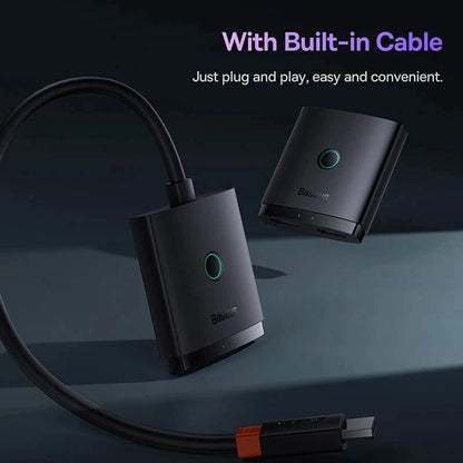 Baseus HD Switch 4K 60Hz HDMICompatible Splitter BiDirectional Switch For PS5 PS4 TV Box Builtin Ca 5