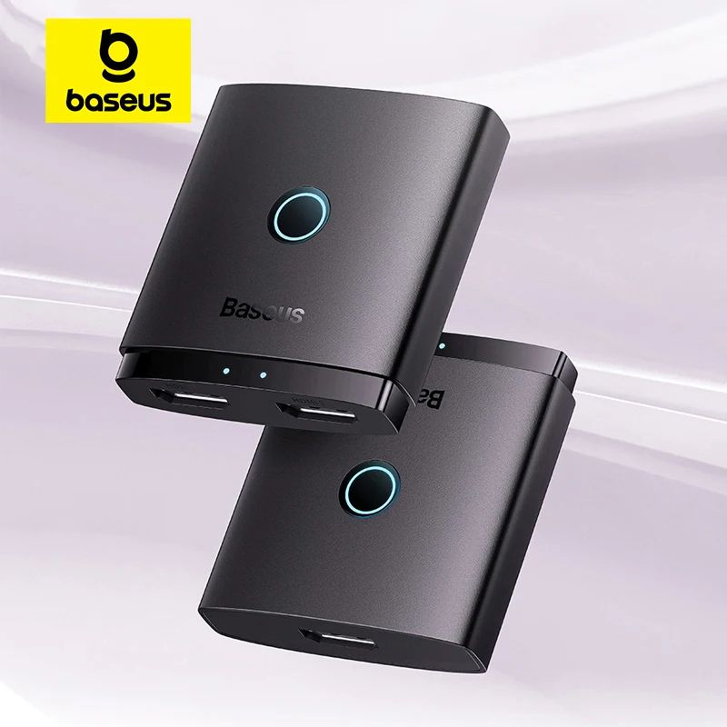 Baseus HD Switch 4K, 60Hz HDMI-Compatible Splitter, Bi-Directional Switch for PS5, PS4, TV Box, Built-in Cable Adapter