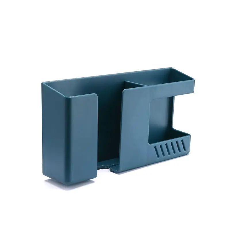 WallMounted Mobile Phone  Remote Control Storage Box Multifunctional Punch Free Organizer 5