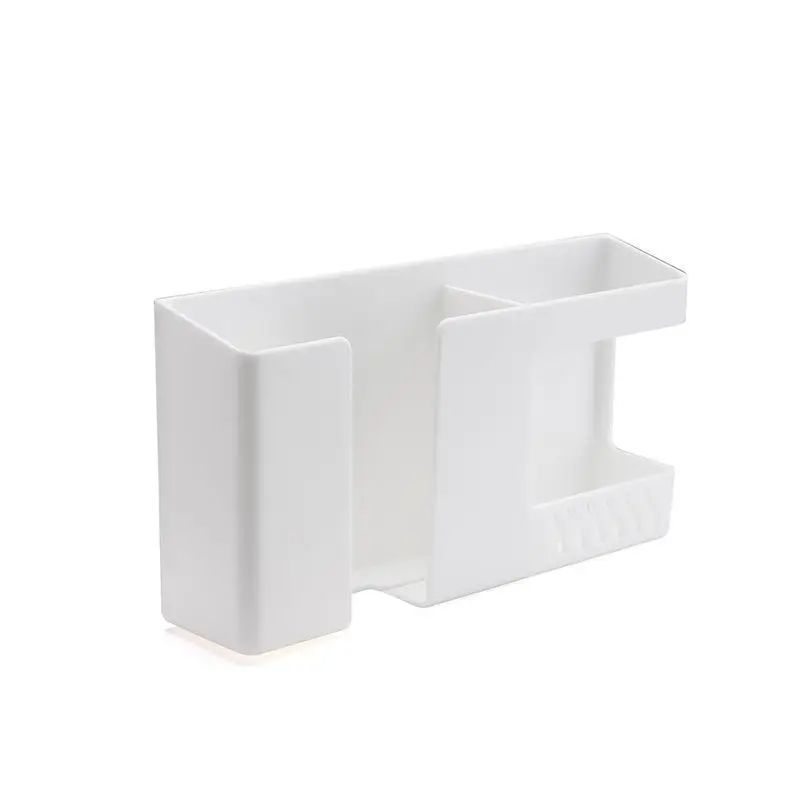 WallMounted Mobile Phone  Remote Control Storage Box Multifunctional Punch Free Organizer 7