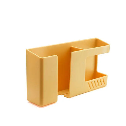 WallMounted Mobile Phone  Remote Control Storage Box Multifunctional Punch Free Organizer 8