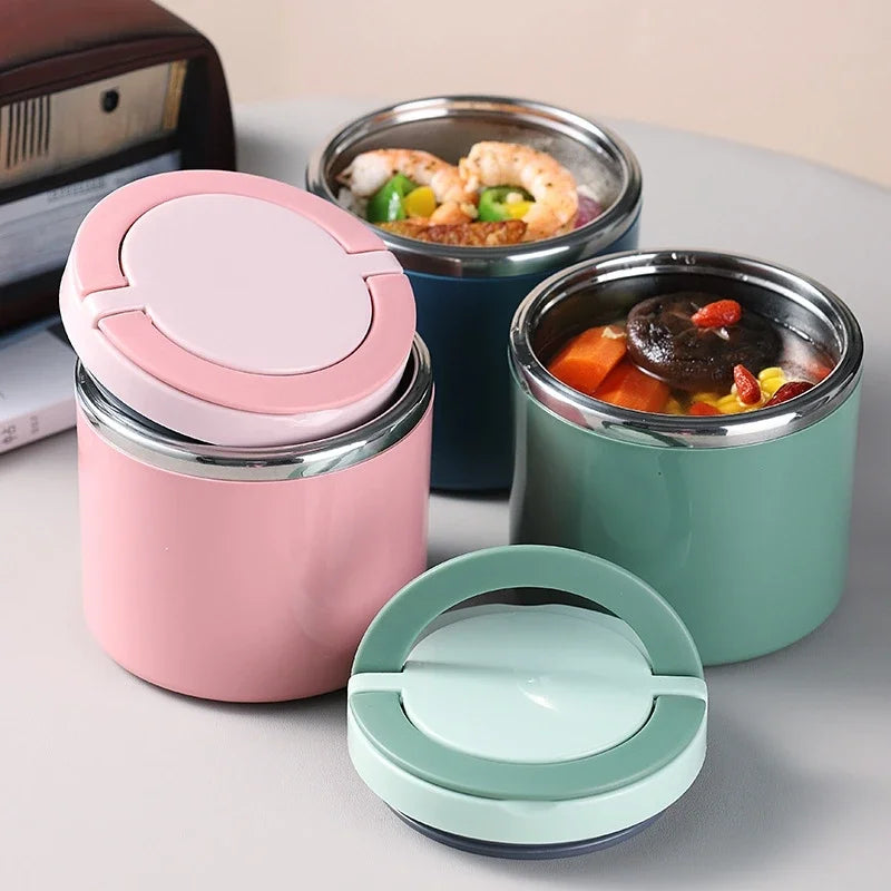 Insulated Food Thermal Jar Stainless Steel Lunch Box Thermos Keeps Meals Hot for School & Work
