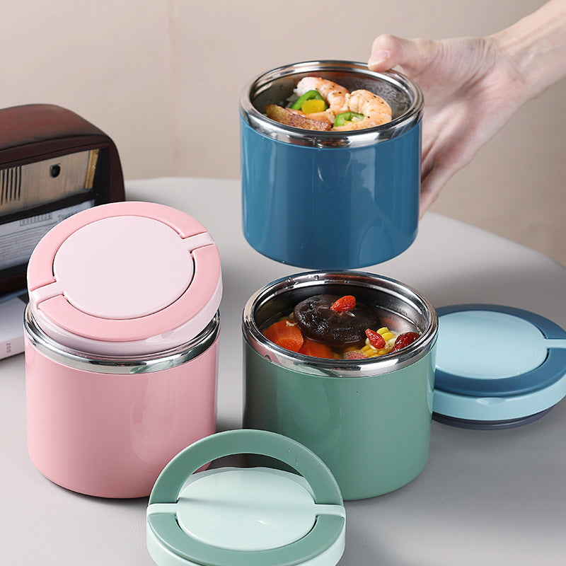 Insulated Food Thermal Jar Stainless Steel Lunch Box Thermos Keeps Meals Hot for School & Work