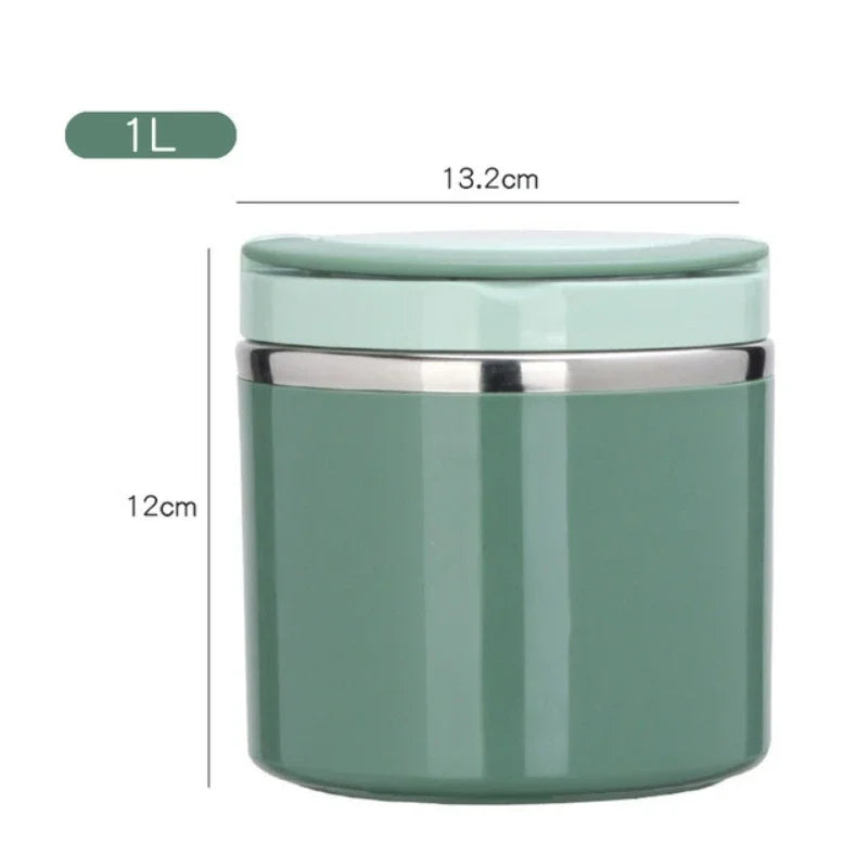 Insulated Food Thermal Jar Stainless Steel Lunch Box Thermos Keeps Meals Hot for School & Work