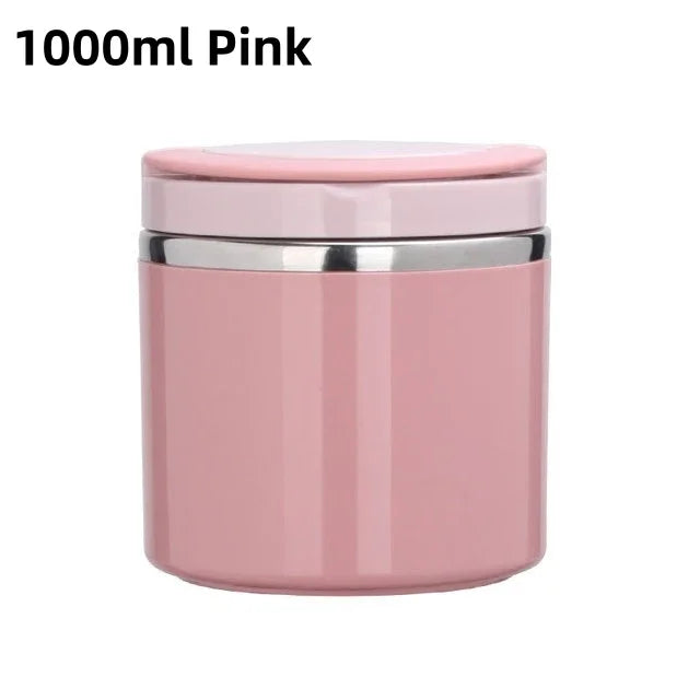 Insulated Food Thermal Jar Stainless Steel Lunch Box Thermos Keeps Meals Hot for School & Work