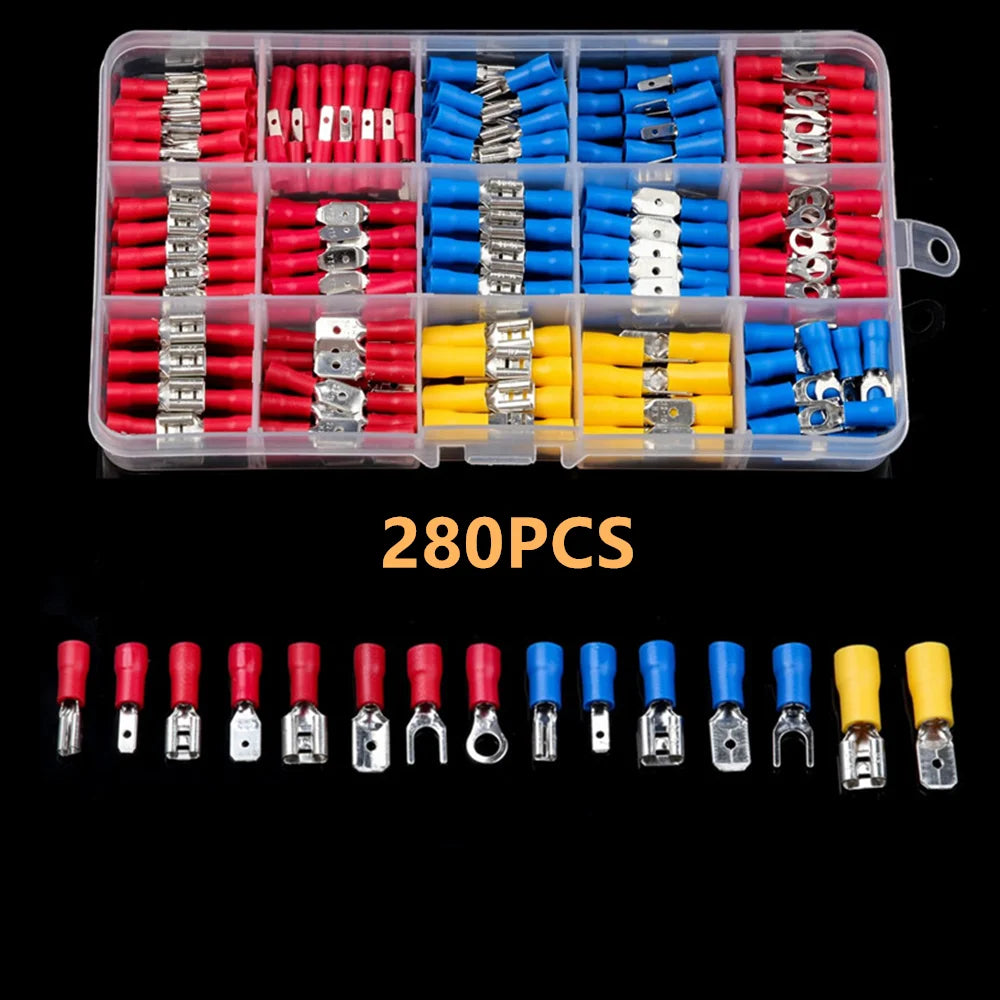 Wire Connector Kit Male Female Insulated Terminals Assorted Crimp Terminals  Spade Lugs 7