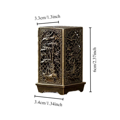 Square Vertical Incense Burner Small Alloy Incense Holder For Indoor Aromatherapy  Home Decor 5