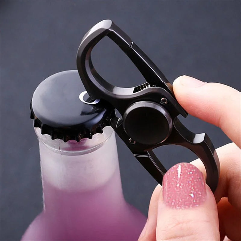 Finger Spinner Fidget Hand Spinner Anti Anxiety Stress Relief Toy & Bottle Opener Keychain