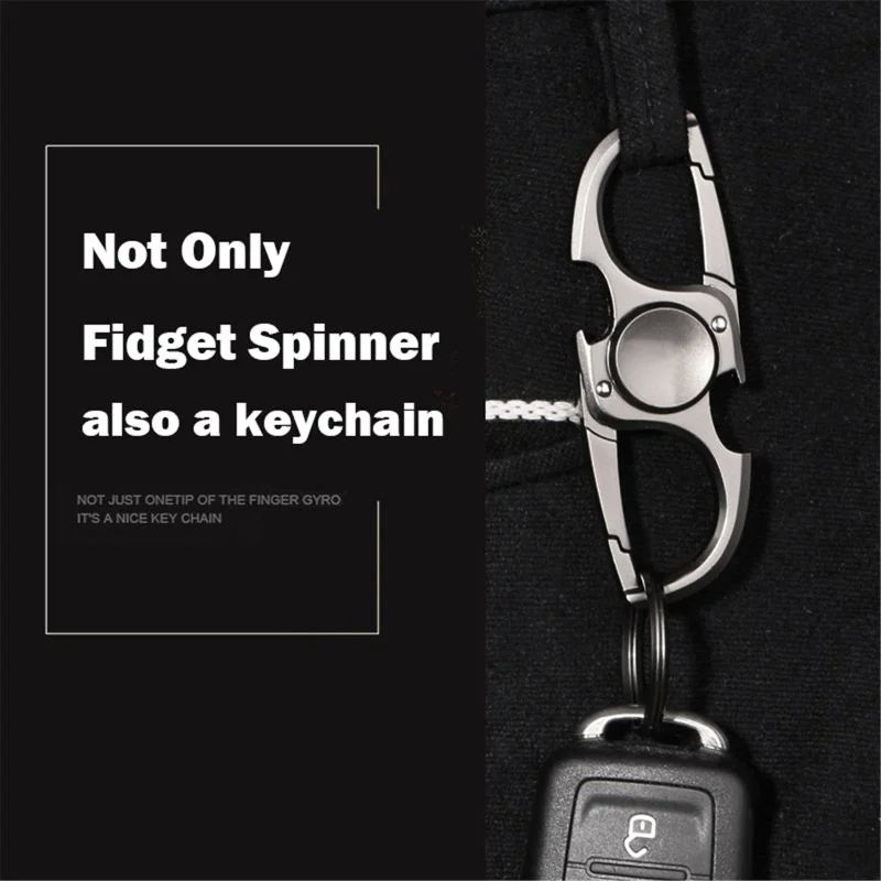 Finger Spinner Fidget Hand Spinner Anti Anxiety Stress Relief Toy  Bottle Opener Keychain 2