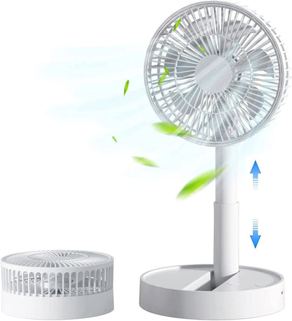 USB Foldable Fan With 4 Speeds And Timer Battery Operated Mini Table Fan For Bedroom Indoor And Out 2