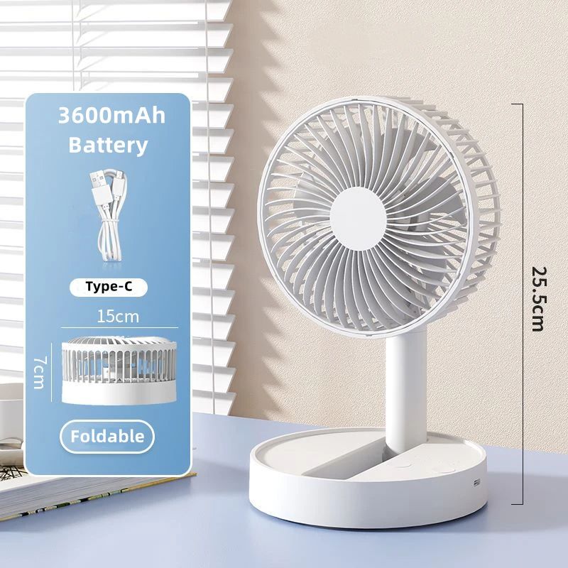 USB Foldable Fan With 4 Speeds And Timer Battery Operated Mini Table Fan For Bedroom Indoor And Out 1