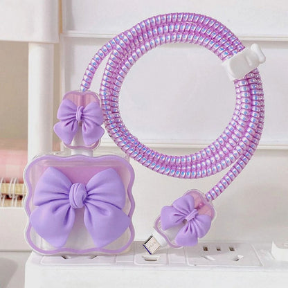 Silicone Charger Protection Cover  Cable Management Set For IPhone 2
