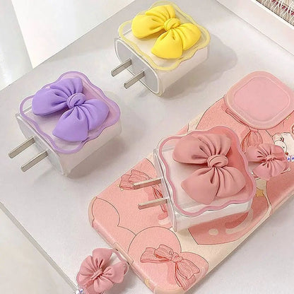 Silicone Charger Protection Cover  Cable Management Set For IPhone 3