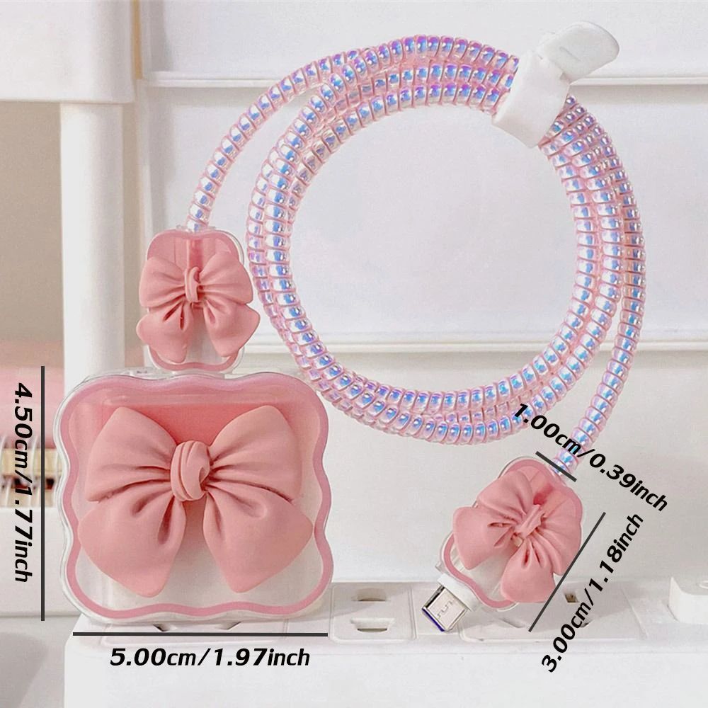 Silicone Charger Protection Cover  Cable Management Set For IPhone 5