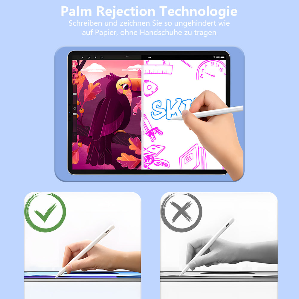 Stylus Pen for Apple Pencil with LED Palm Rejection Touch Pencil for iPad with Power Indicator