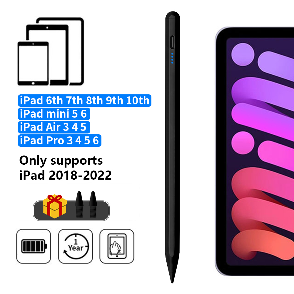 Stylus Pen for Apple Pencil with LED Palm Rejection Touch Pencil for iPad with Power Indicator