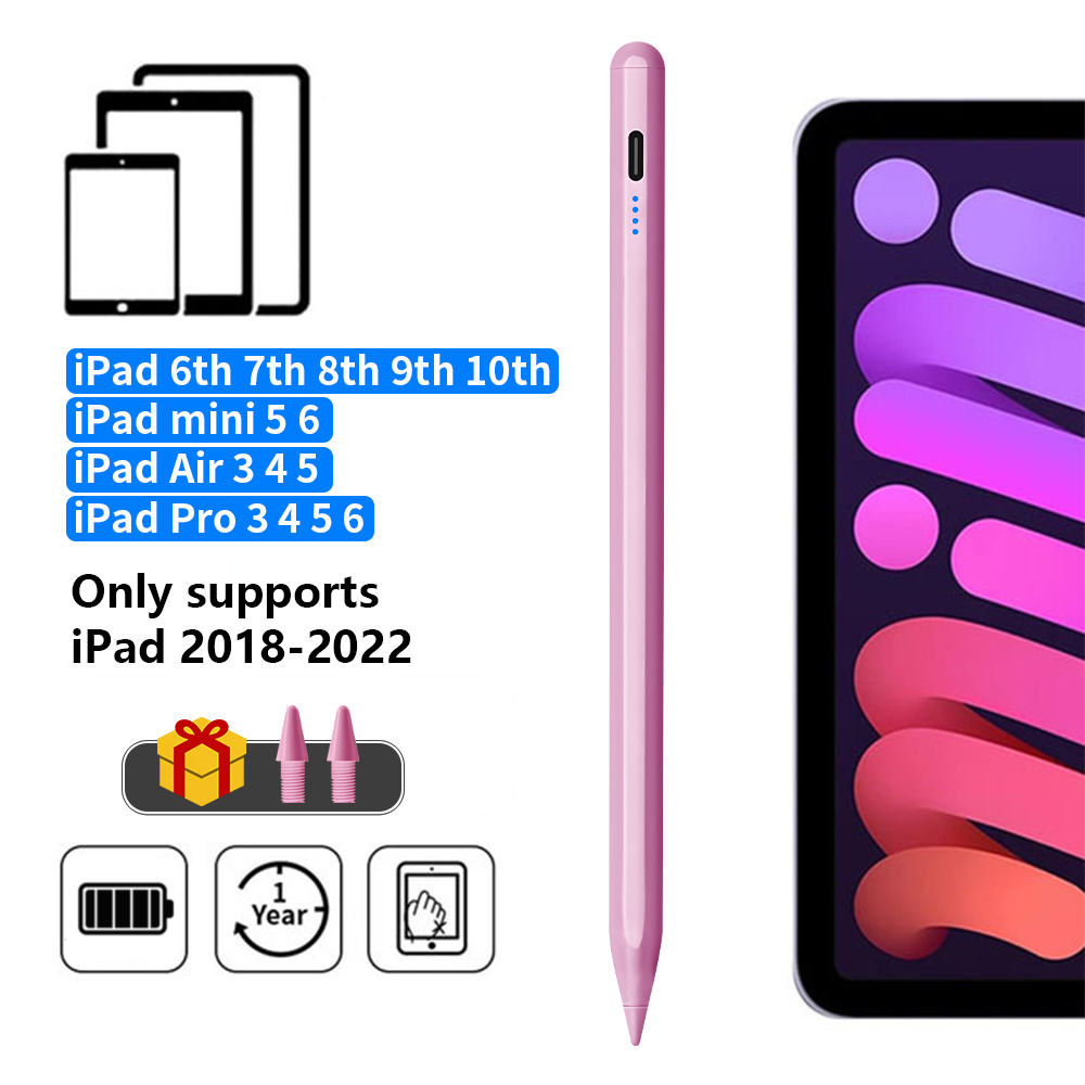 Stylus Pen for Apple Pencil with LED Palm Rejection Touch Pencil for iPad with Power Indicator