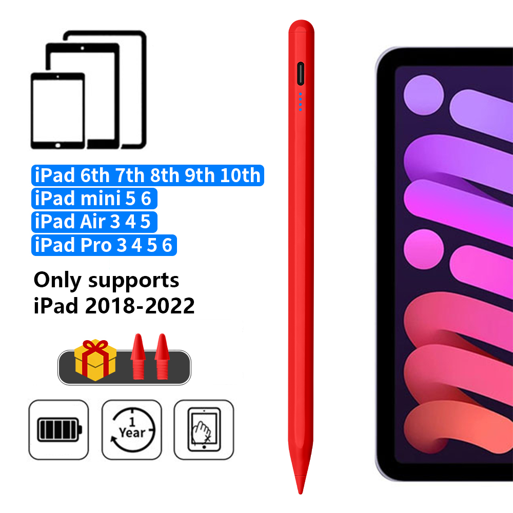 Stylus Pen for Apple Pencil with LED Palm Rejection Touch Pencil for iPad with Power Indicator