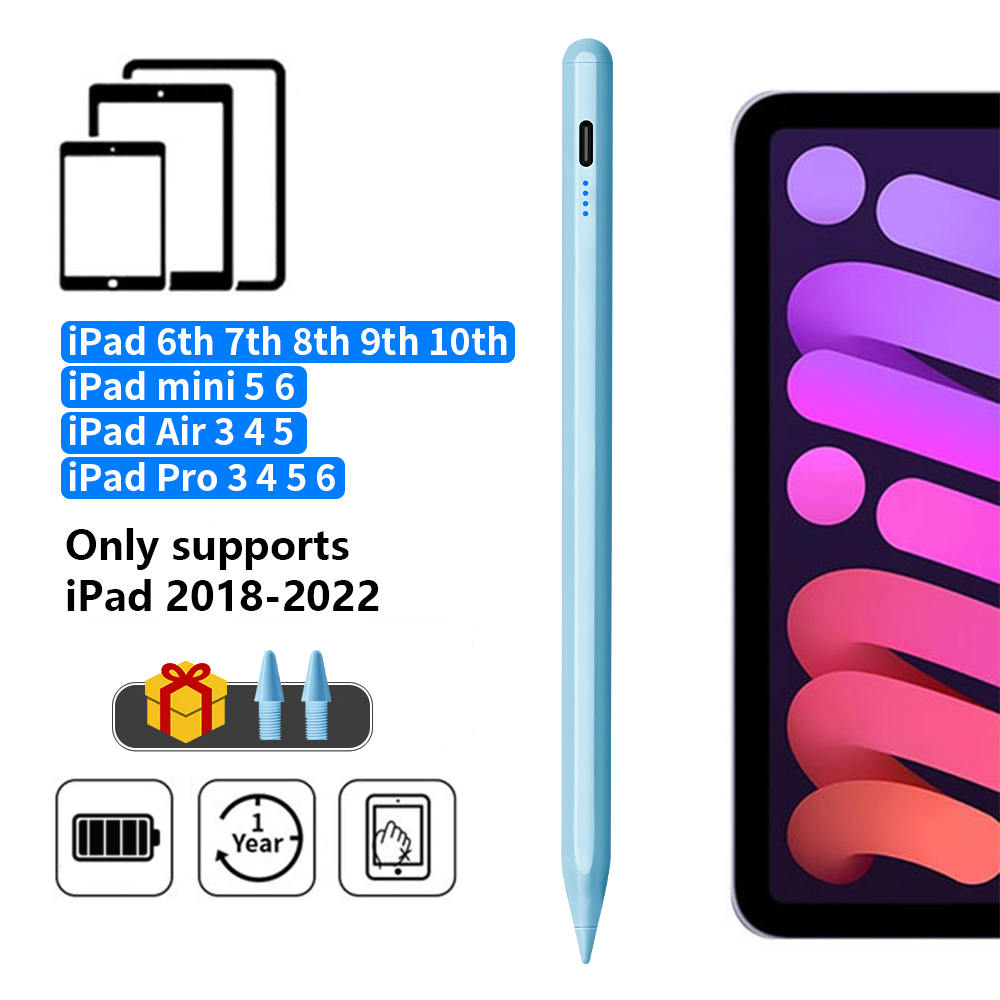 Stylus Pen for Apple Pencil with LED Palm Rejection Touch Pencil for iPad with Power Indicator