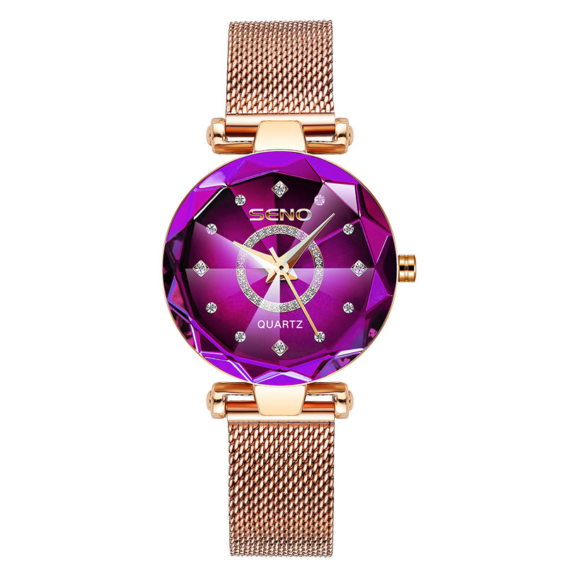 Ocean Star Womens Crystal Watch Luxury Rose Gold Bracelet Wrist Watch For Ladies 3