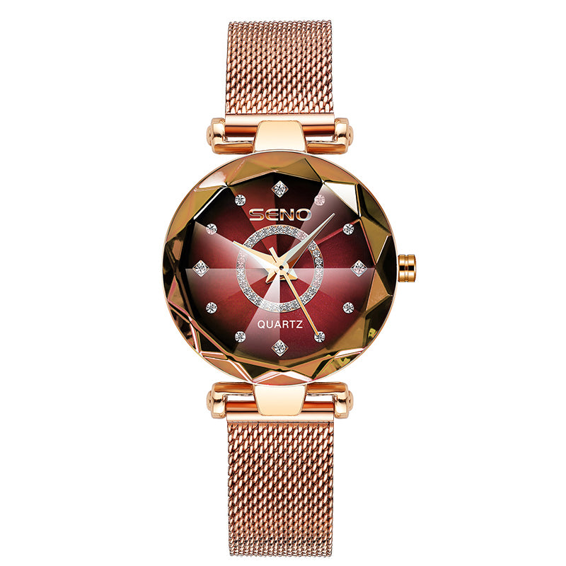 Ocean Star Womens Crystal Watch Luxury Rose Gold Bracelet Wrist Watch For Ladies 4