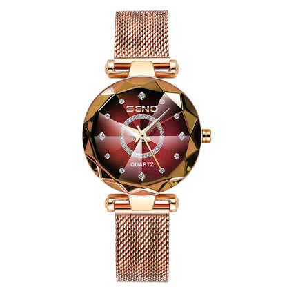 Ocean Star Womens Crystal Watch Luxury Rose Gold Bracelet Wrist Watch For Ladies 4