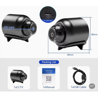 Mini Spy Camera HD 1080P Compact WIFI Camera With Cyclic Recording For Outdoor  Home Surveillance 2