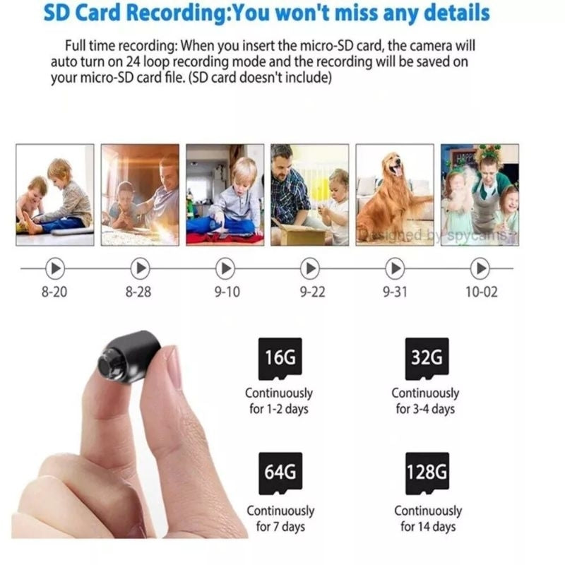 Mini Spy Camera HD 1080P Compact WIFI Camera With Cyclic Recording For Outdoor  Home Surveillance 5