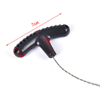 Manual Hand Steel Survival Chain Saw  Durable Hiking Rope Saw For Outdoor Camping Travel  Emergency 3