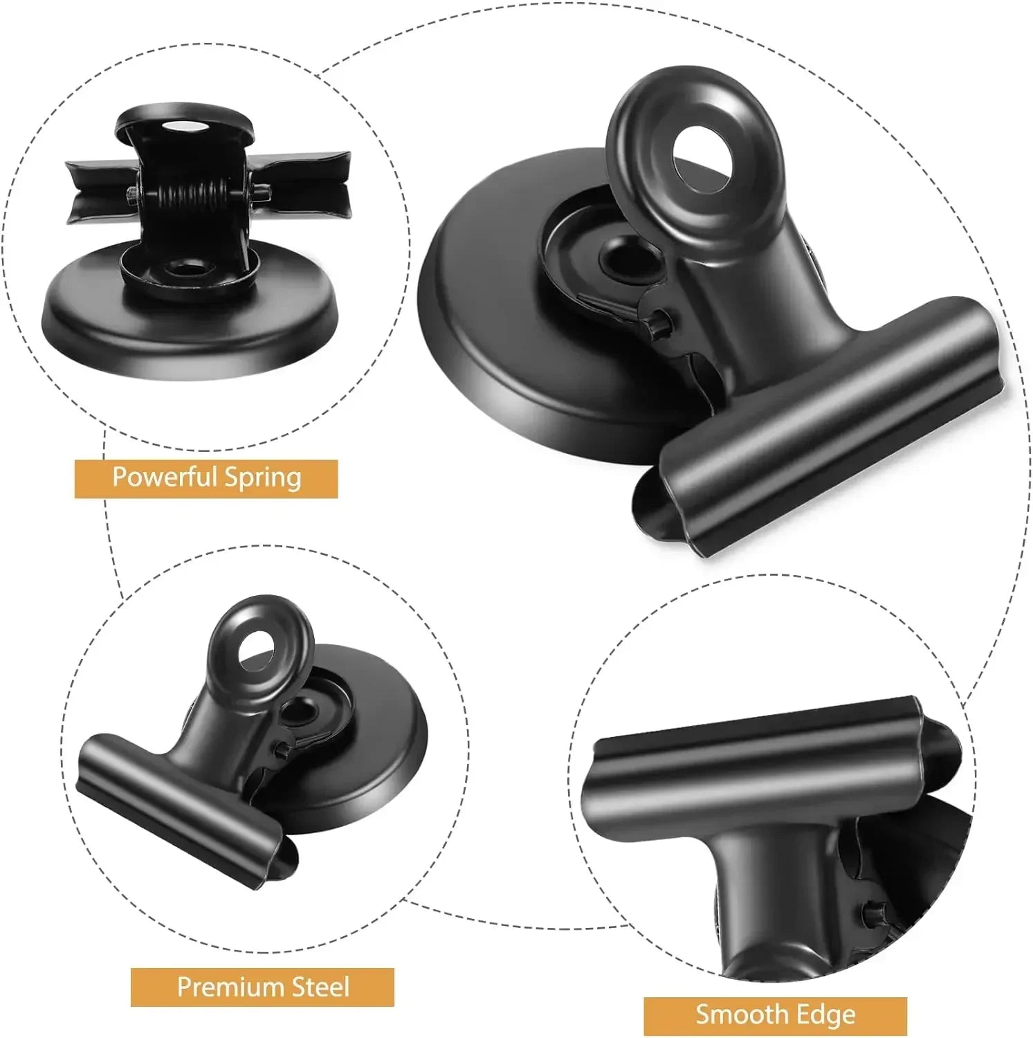 Strong Magnets Magnetic Clips Heavy Duty Bulldog Clips For Whiteboard Fridge  Photo Displays 4