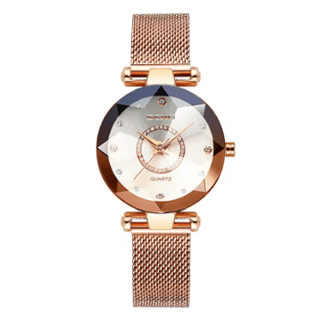 Ocean Star Womens Crystal Watch Luxury Rose Gold Bracelet Wrist Watch For Ladies 8
