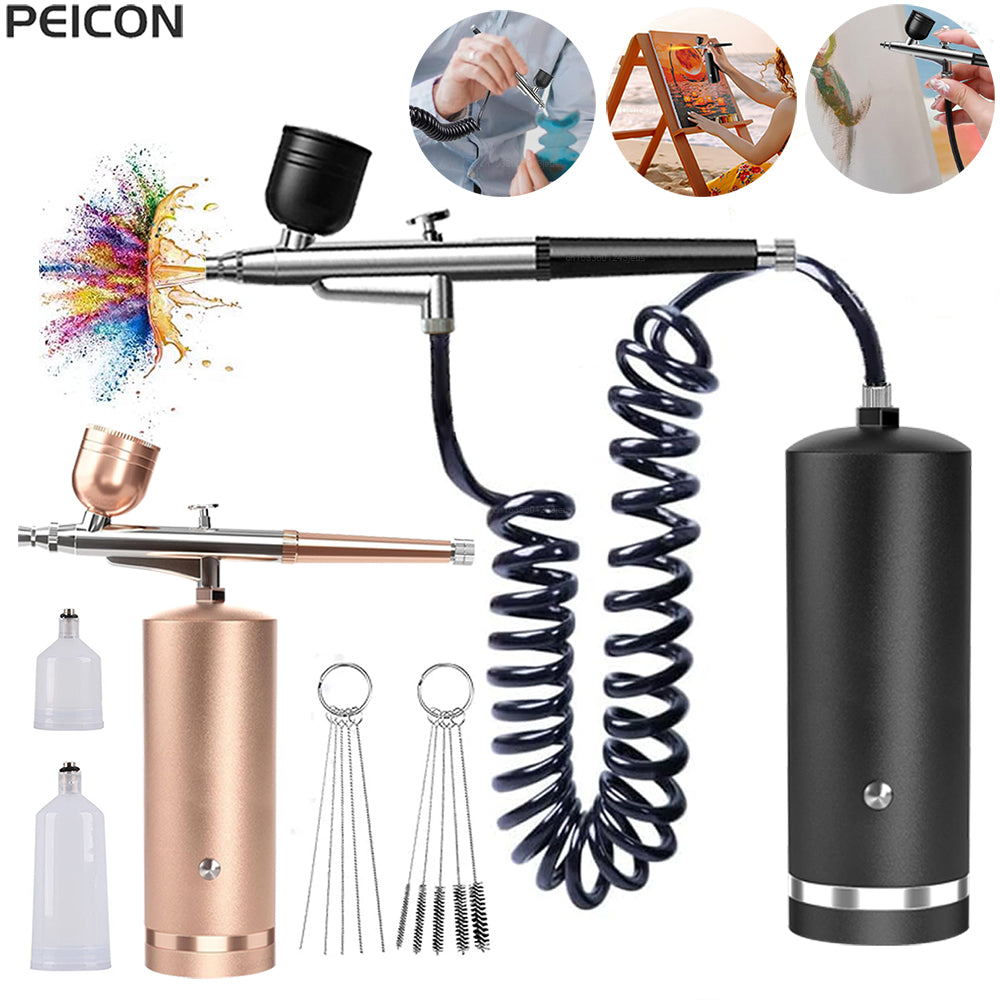 Electric Paint Gun Airbrush Compressor Kit High Pressure Mini Spray Gun For Art Makeup  Model Paint 1