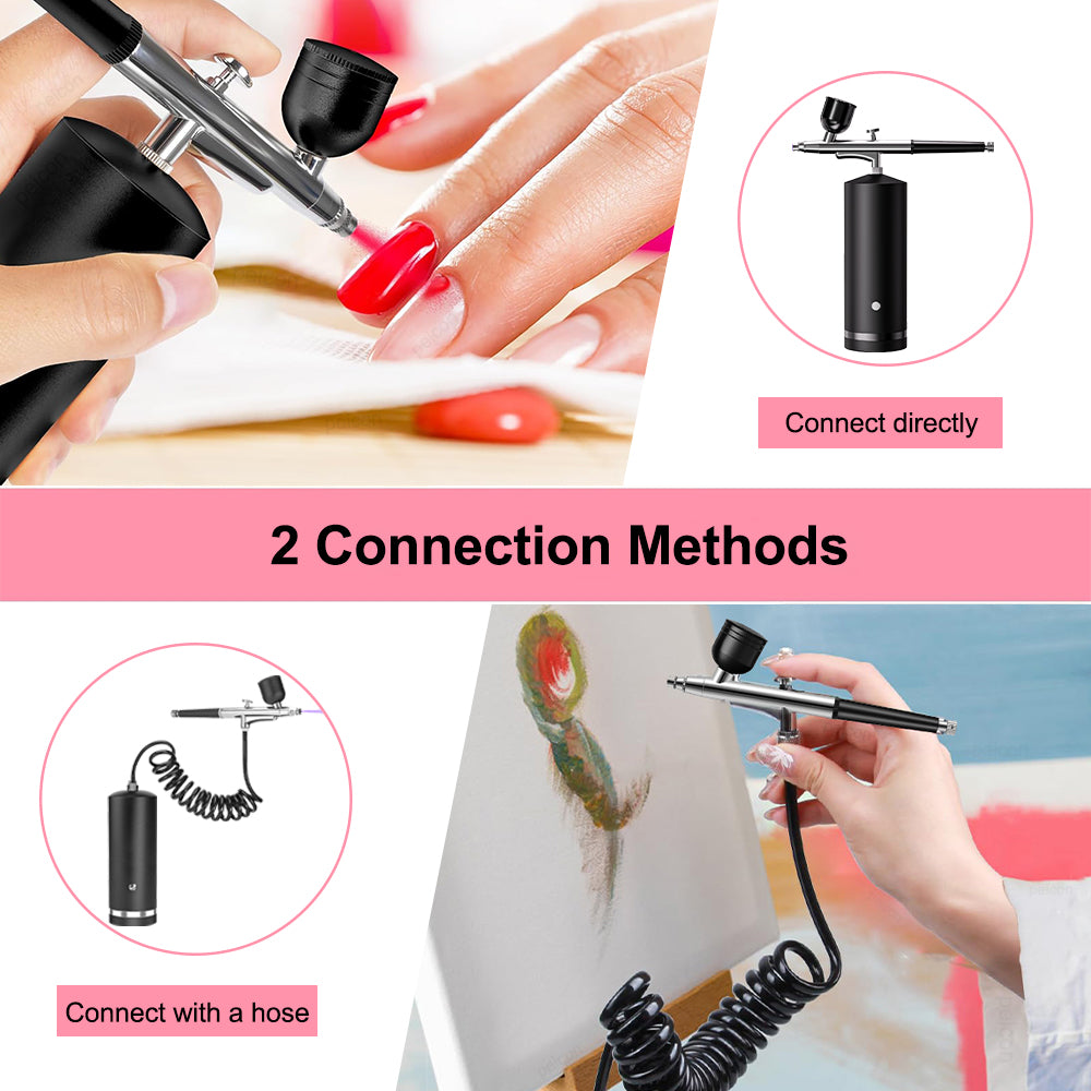 Electric Paint Gun Airbrush Compressor Kit High Pressure Mini Spray Gun For Art Makeup  Model Paint 4