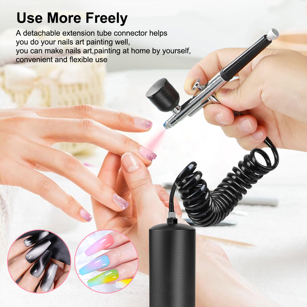 Electric Paint Gun Airbrush Compressor Kit High Pressure Mini Spray Gun For Art Makeup  Model Paint 5