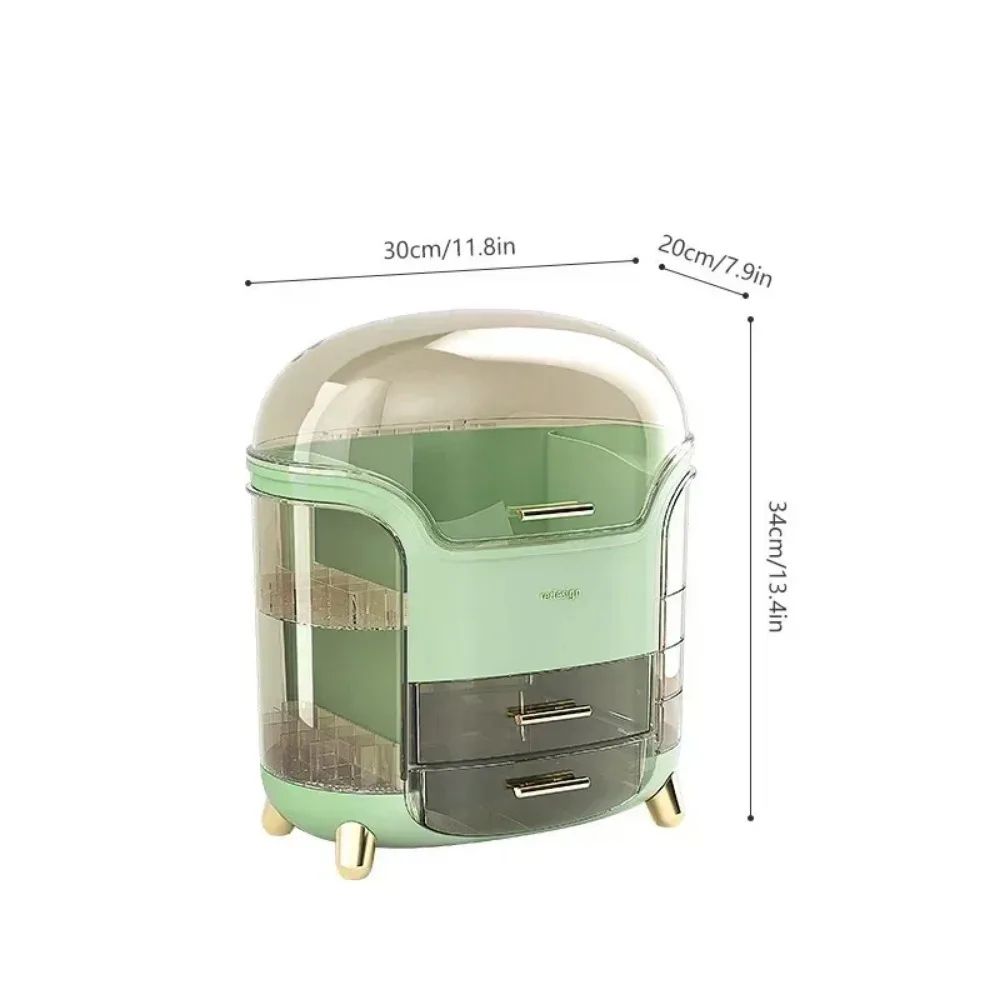 Dustproof Large Capacity Makeup Container Transparent Jewelry  Lipstick Box For Vanity  Bathroom Us 3