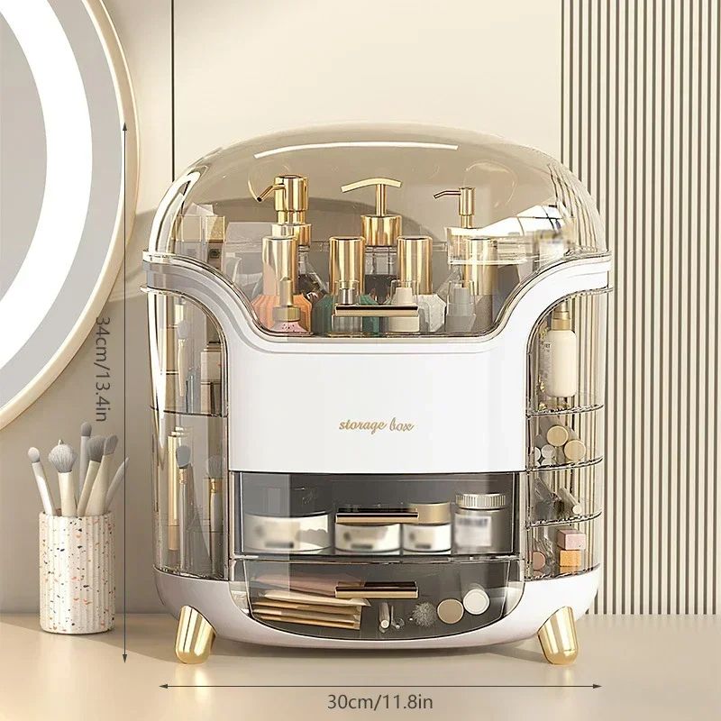Dustproof Large Capacity Makeup Container Transparent Jewelry  Lipstick Box For Vanity  Bathroom Us 5